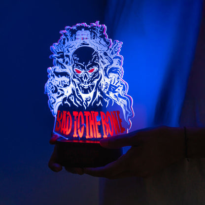 Lámpara LED Bad to the Bone de Stranger Things con calavera y base negra - 4