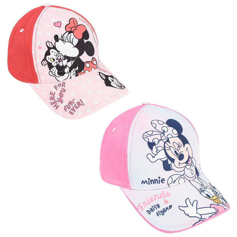 Gorras surtidas de Minnie Disney en tonos rosas y rojos