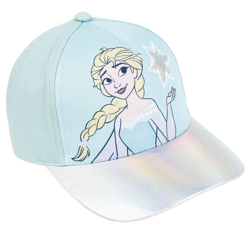 Gorra Frozen Disney azul claro con Elsa y copo de nieve