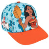 Gorra Vaiana Moana Disney azul turquesa con visera naranja