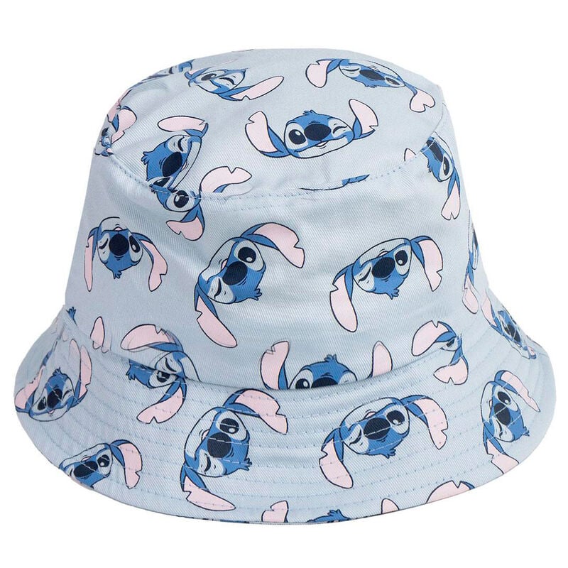 Gorro pescador azul claro con estampado de Stitch Disney