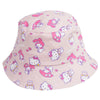 Gorro pescador rosa de algodón con estampado de Hello Kitty