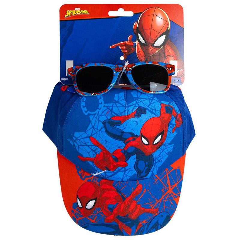 Set de gorra y gafas de sol Spider-Man Marvel en azul y rojo