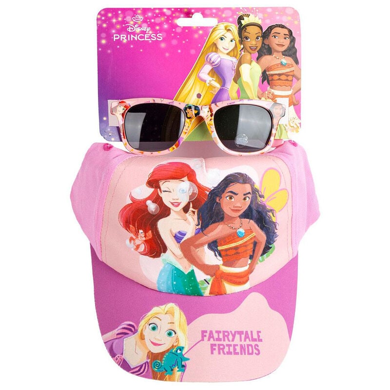 Set Disney Princess con gorra rosa y gafas de sol estampadas