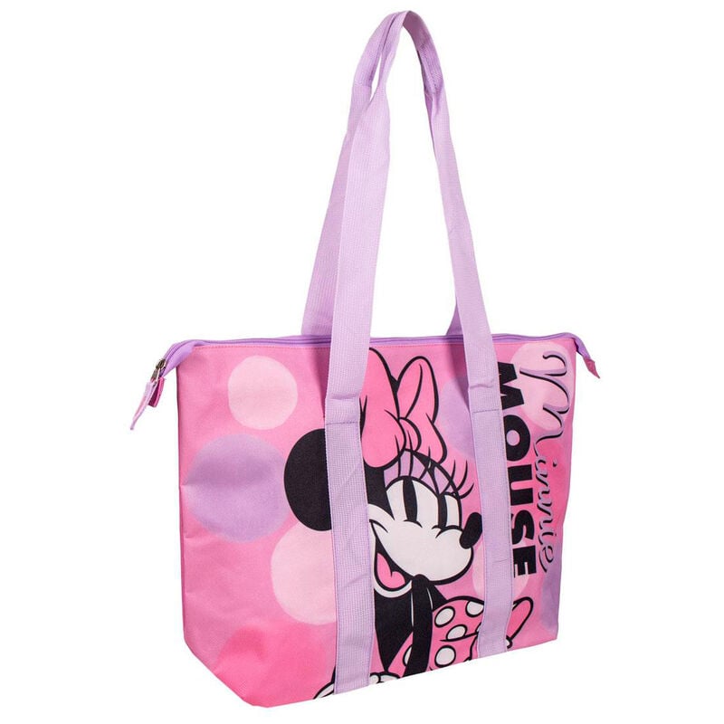 Bolsa de playa rosa de Minnie Disney con asas largas