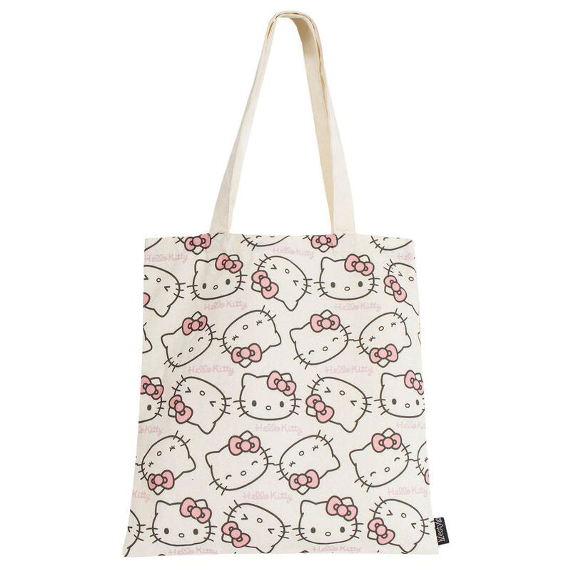 Bolsa shopping Hello Kitty con estampado de lazos rosas