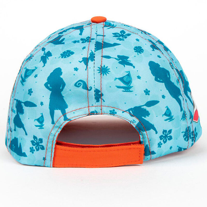 Gorra Vaiana Moana Disney azul turquesa con visera naranja - 2