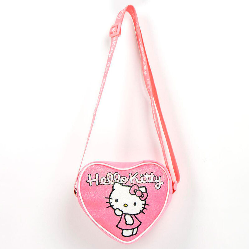 Bolso corazón rosa de Hello Kitty con acabado brillante - 4