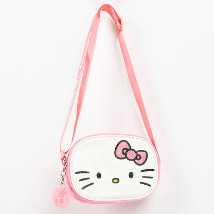 Bolso bandolera rosa de Hello Kitty con lazo y pompón - 4