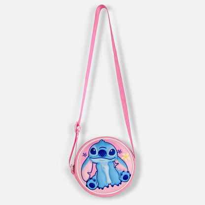 Bolso 3D rosa de Stitch Disney con cremallera - 4
