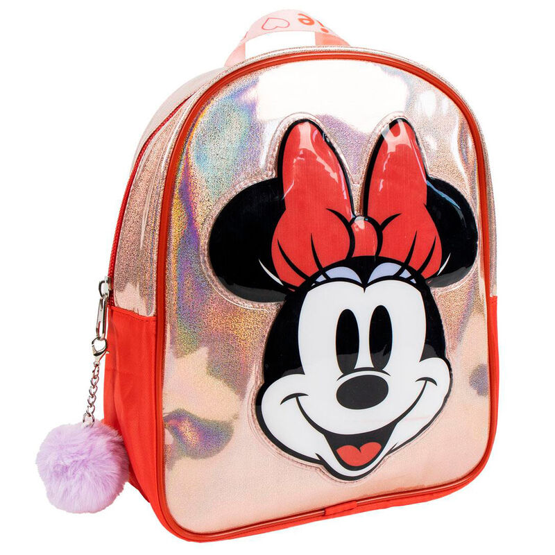 Mochila iridiscente de Minnie Disney con pompón lila - 4