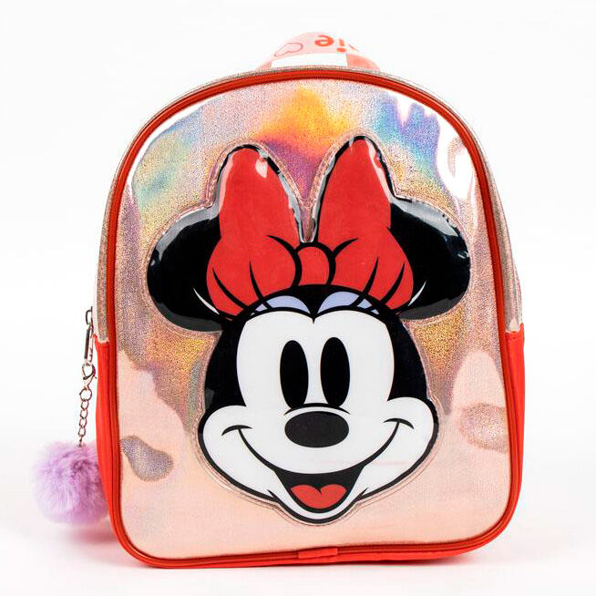 Mochila iridiscente de Minnie Disney con pompón lila - 5