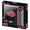 Set de diario y bolígrafo Naruto Shippuden con nubes rojas