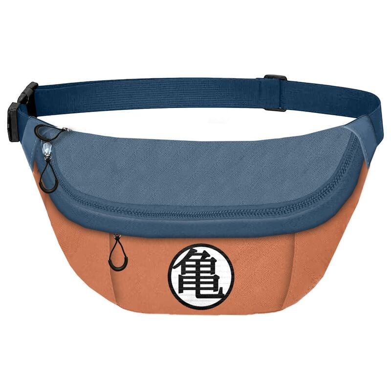 Riñonera Dragon Ball Z Smart Symbol azul y naranja con emblema frontal