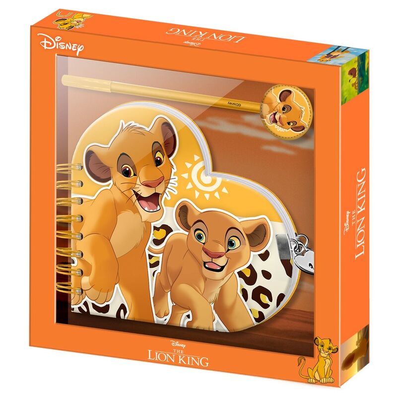 Set de diario y bolígrafo Disney El Rey León con Simba y Nala