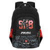 Mochila negra Running SK8 PRO DG con estampado de skate