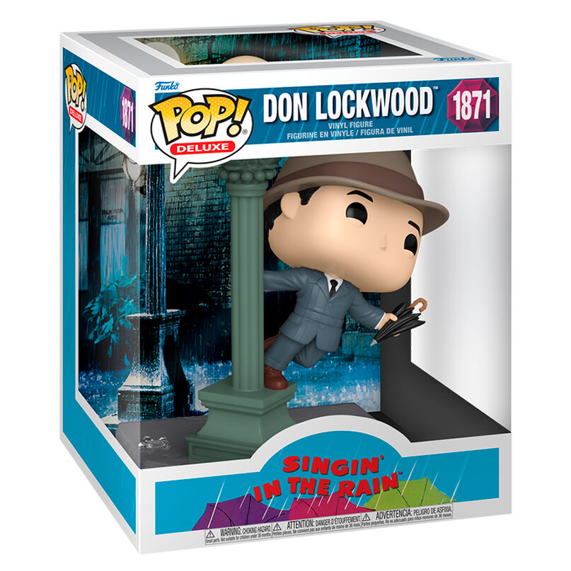 Figura Funko POP Deluxe de Don Lockwood con paraguas bajo la lluvia