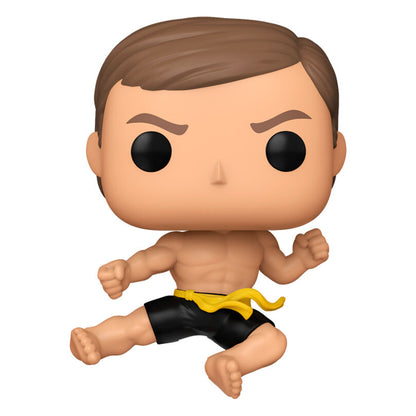 Figura Funko POP! de Van Damme en pose de combate con cinturón amarillo