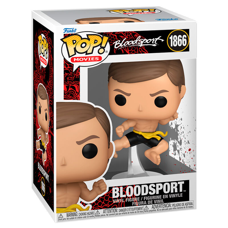 Figura Funko POP! de Van Damme en pose de combate con cinturón amarillo - 2