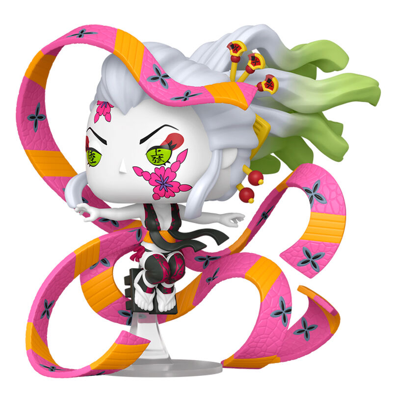 Figura Funko POP Deluxe de Daki de Demon Slayer con bandas florales rosas y naranjas