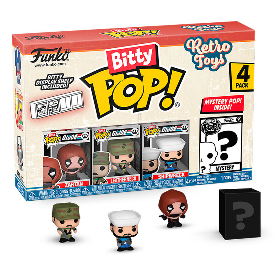 Blíster FUNKO Bitty Pop! G.I. Joe Retro Toys con cuatro figuras