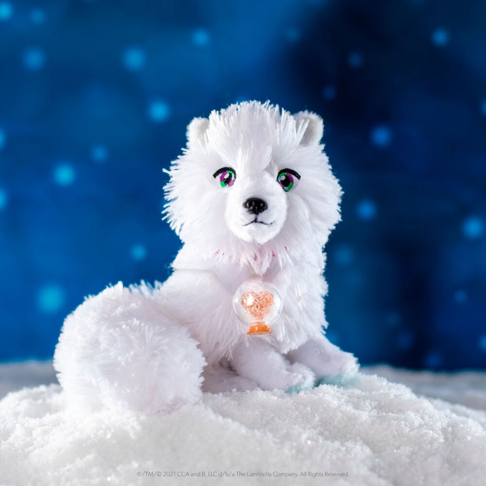 Set Elf Pets Zorro Ártico con peluche blanco, cuento y colgante mágico - 3