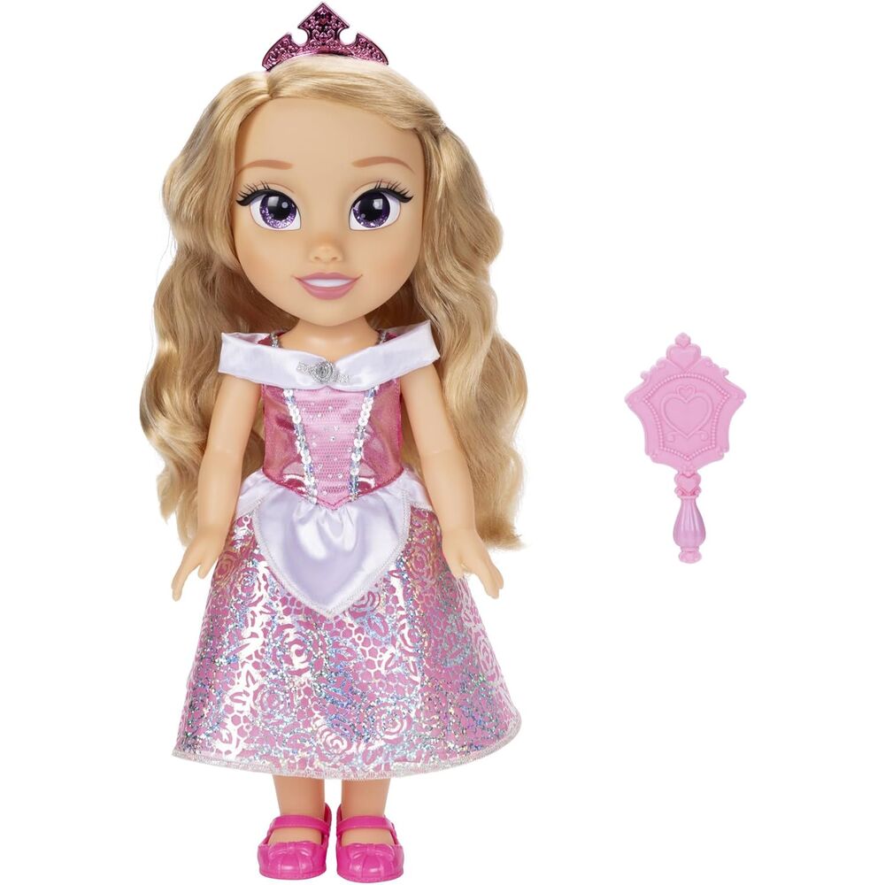 Muñeca Aurora de Disney de 38 cm con vestido rosa y accesorio de espejo - 4