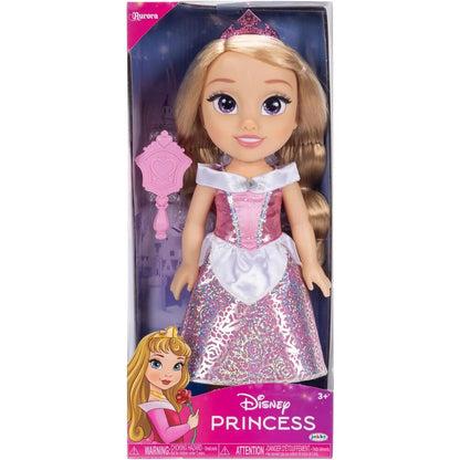 Muñeca Aurora de Disney de 38 cm con vestido rosa y accesorio de espejo