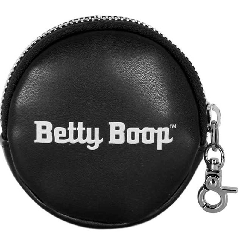 Monedero negro Love de Betty Boop con alas y enganche metálico - 2