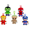 Llaveros de peluche Marvel de 13 cm con diseños de Spider-Man, Hulk, Iron Man, Groot y Capitán América