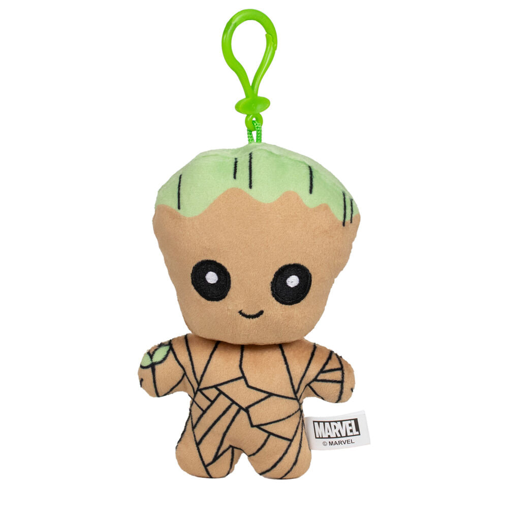 Llaveros de peluche Marvel de 13 cm con diseños de Spider-Man, Hulk, Iron Man, Groot y Capitán América - 6