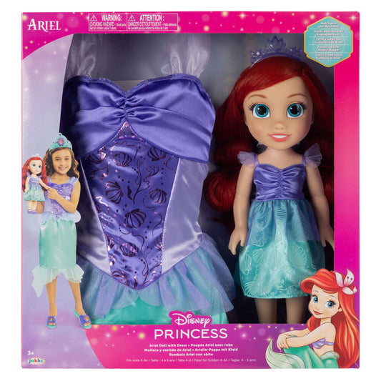 Muñeca Ariel Disney de 38 cm con vestido de La Sirenita y disfraz infantil - 2