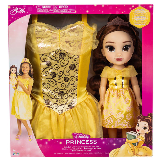 Muñeca Bella Disney de 38 cm con vestido amarillo y disfraz a juego - 2