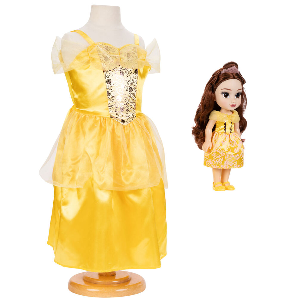 Muñeca Bella Disney de 38 cm con vestido amarillo y disfraz a juego - 3
