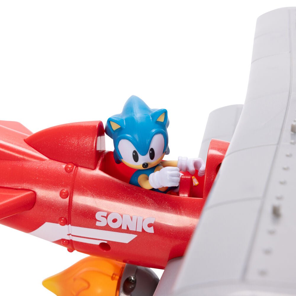 Tornado Biplane rojo con figura de Sonic de 6 cm - 5