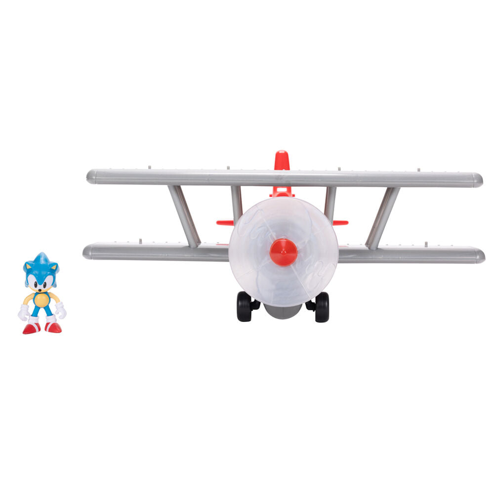 Tornado Biplane rojo con figura de Sonic de 6 cm - 7