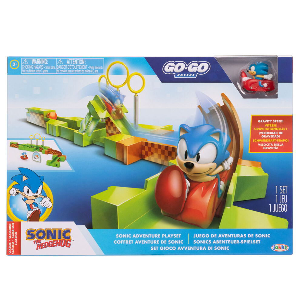 Playset Sonic Go-Go Racers con circuito de carreras y versión Knuckles - 3