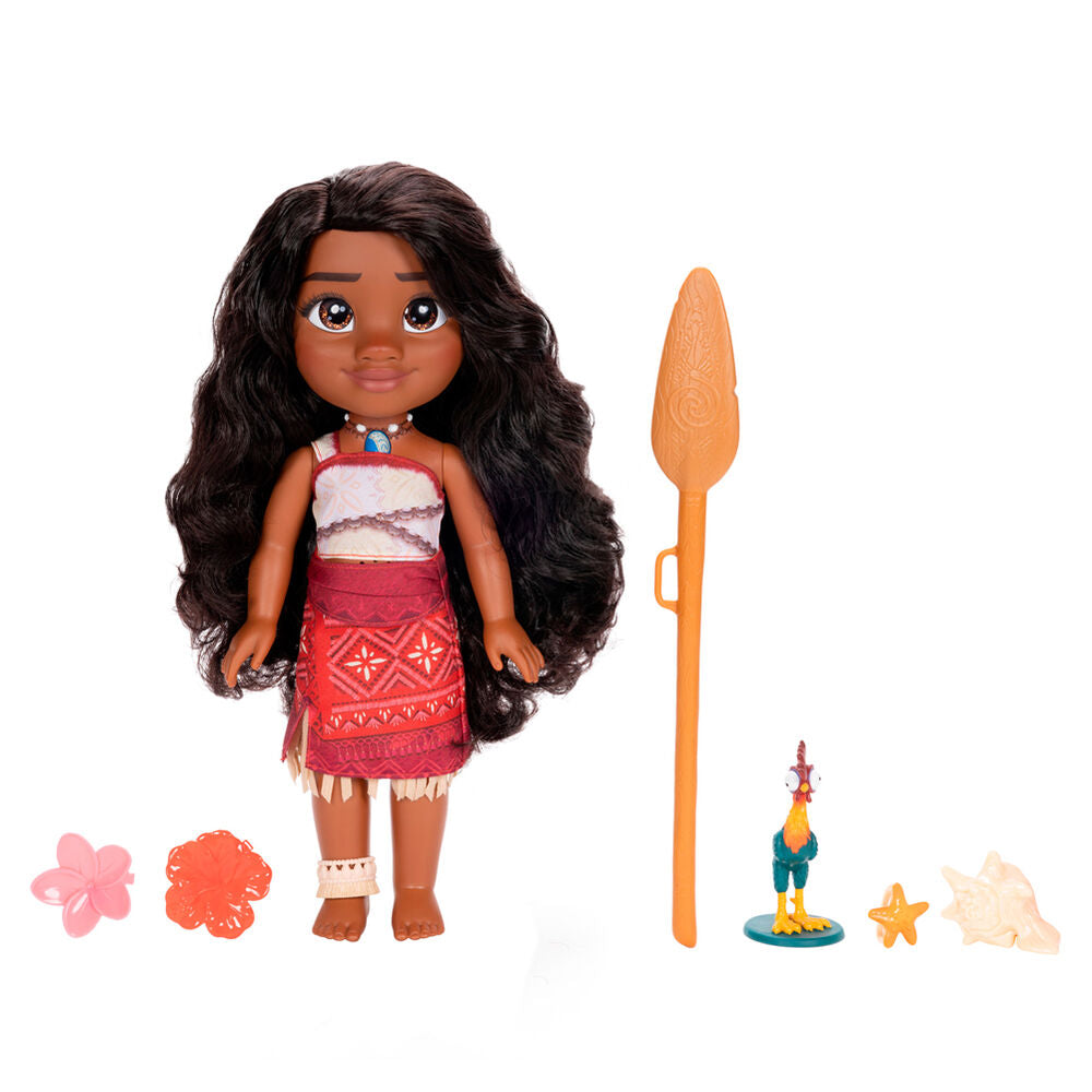 Muñeca Vaiana Moana 2 Disney de 38 cm con figura de Hei Hei y accesorios - 8