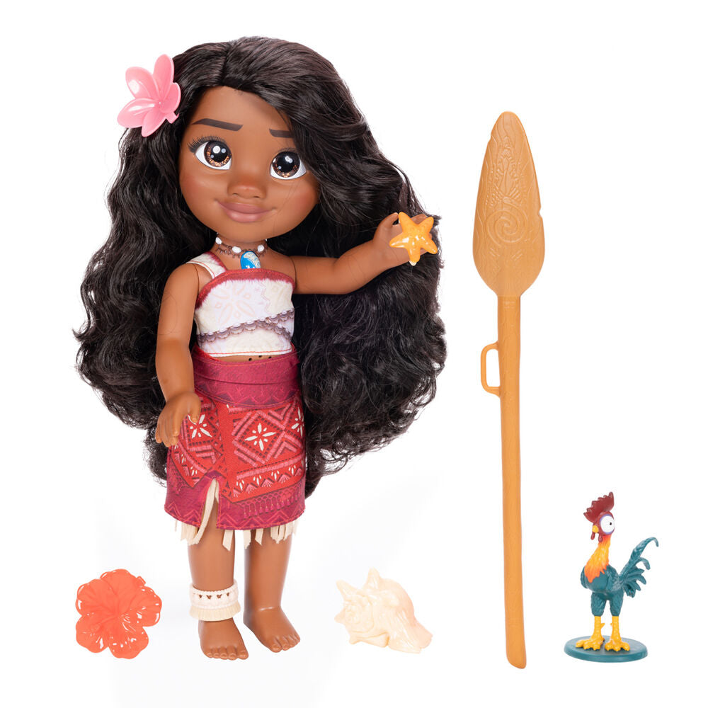 Muñeca Vaiana Moana 2 Disney de 38 cm con figura de Hei Hei y accesorios - 2