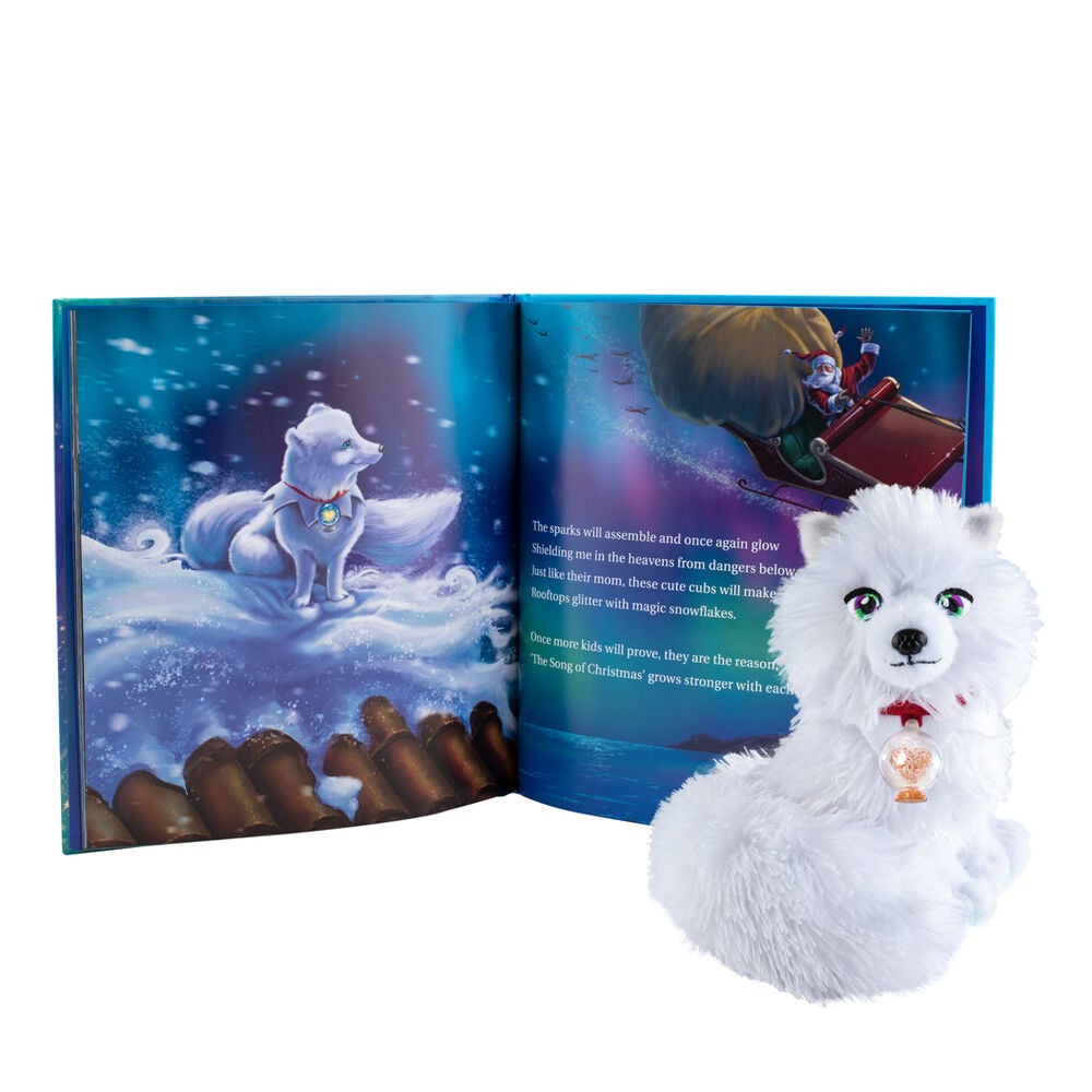 Set Elf Pets Zorro Ártico con peluche blanco, cuento y colgante mágico - 4