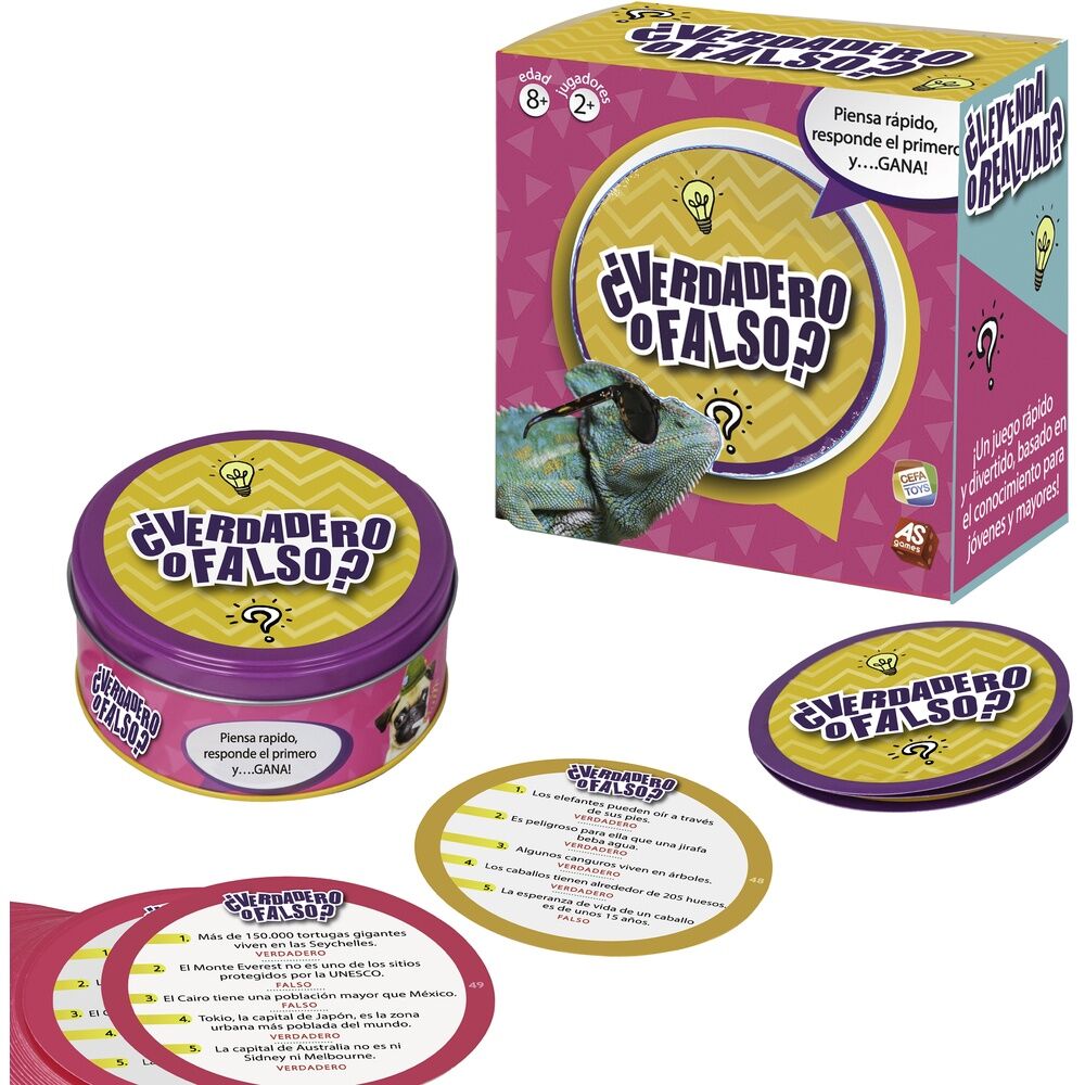 Juego de mesa Verdadero o Falso CEFA TOYS en lata - 3