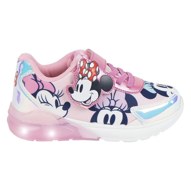 Deportivas rosas de Minnie Disney con luces en la suela