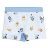 Bañador bóxer Bluey azul claro con estampado de personajes