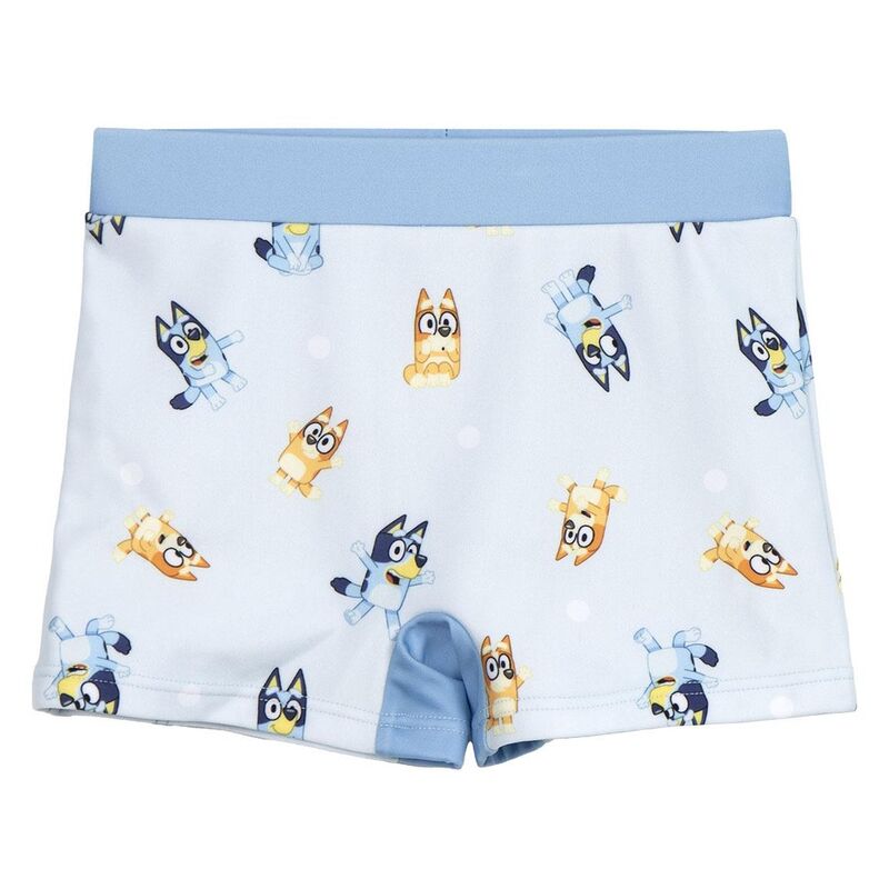 Bañador bóxer Bluey azul claro con estampado de personajes