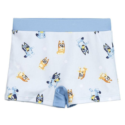 Bañador bóxer Bluey azul claro con estampado de personajes