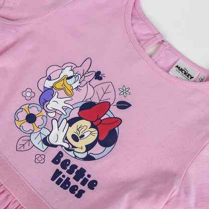 Vestido rosa infantil de Minnie Disney con falda brillante - 3