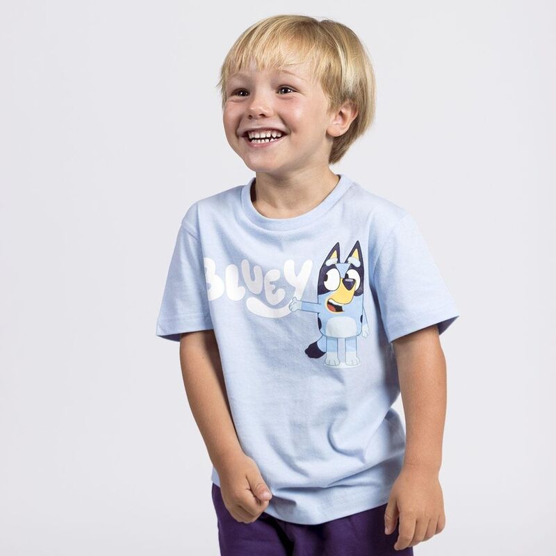 Camiseta infantil azul claro de Bluey con manga corta - 4