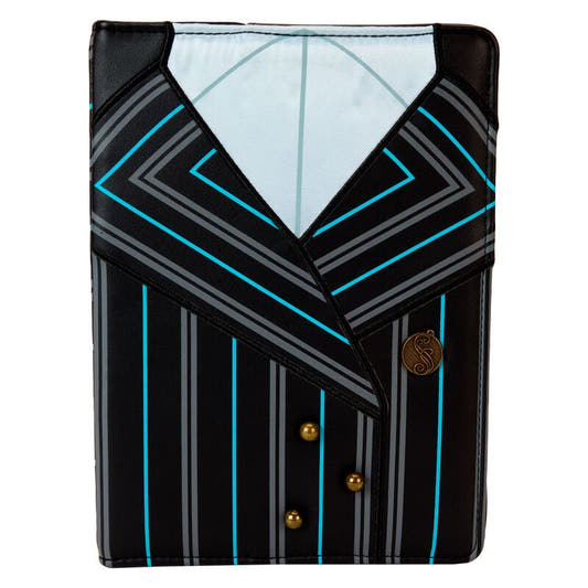 Diario Elphaba Wicked Loungefly negro con rayas turquesa y botones dorados