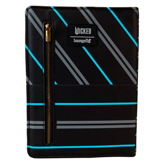 Diario Elphaba Wicked Loungefly negro con rayas turquesa y botones dorados - 3