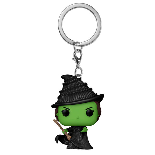 Llavero FUNKO Pocket POP! de Elphaba de Wicked con sombrero negro